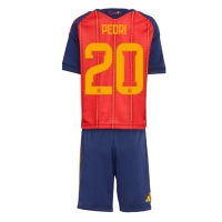 Camiseta España Pedri Gonzalez #20 Primera Equipación Replica Mundial 2026 para niños mangas cortas (+ Pantalones cortos)